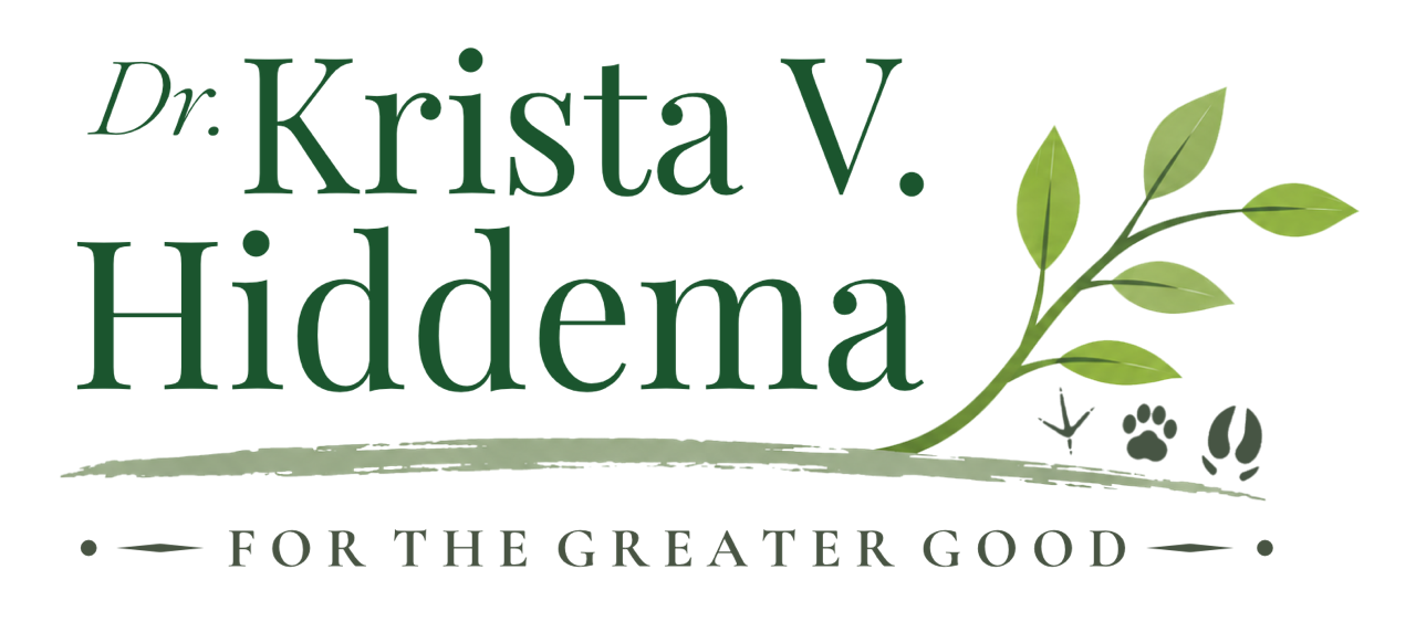 Dr. Krista Hiddema · For the greater good